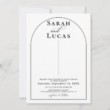 Minimalistische Arch Typografy-Hochzeit