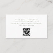 Minimalistische Arche & Line Blume Kunst, Dichtung Visitenkarte (Rückseite)