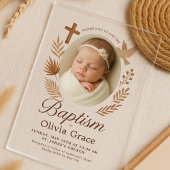 Minimalistische Arched Acrylic Baptim Einladung