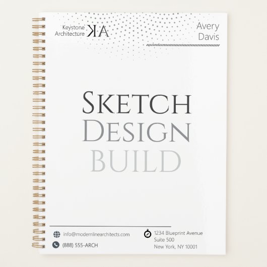 Minimalistische Architektur 2026 Kalender und Proj Planer (Vorderseite)