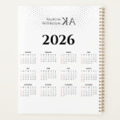 Minimalistische Architektur 2026 Kalender und Proj Planer (Rückseite)