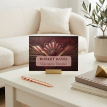 Minimalistische Art Deco Bordeaux Moderne Typograf