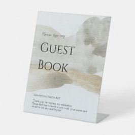 Minimalistische Art Exhibition Gästebuchunterschri Sockelschild