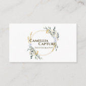 Minimalistische Ästhetik Elegante Weiße Röse Visitenkarte (Vorderseite)