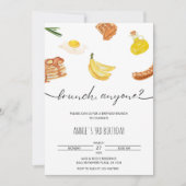 Minimalistische Ästhetik Geburtstagsbrunch Einladung (Vorderseite)