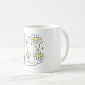 Minimalistische Ästhetik Hallo Frühling Katze & Gä Kaffeetasse (VorderseiteRechts)