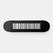 Minimalistische Ästhetik mit Barcode Skateboard (Horizontal)