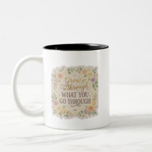 Minimalistische Ästhetik-Zitat-Kaffeetasse Zweifarbige Tasse