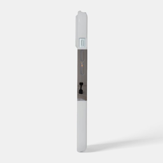 Minimalistische ästhetische Durchstechflasche iPhone 15 Hülle (Linke Seite)