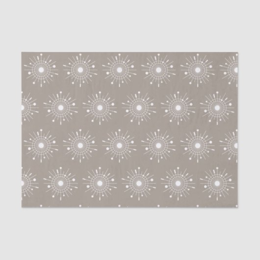 Minimalistische Atomweihnachtsschneeflocke im Mitt Seidenpapier (Vorderseite)