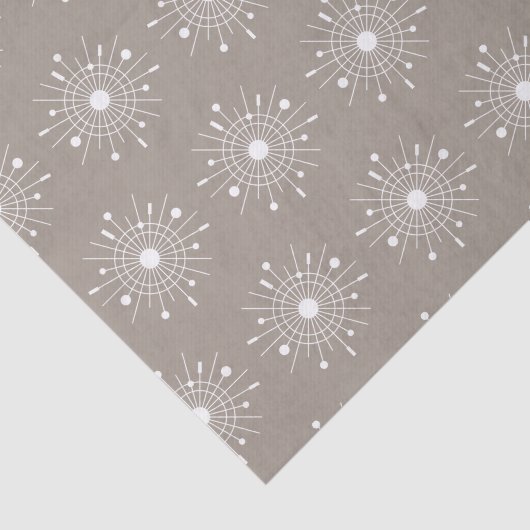 Minimalistische Atomweihnachtsschneeflocke im Mitt Seidenpapier (Ausschnitt)