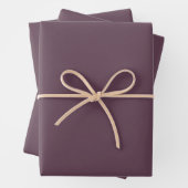 Minimalistische Aubergine lila solide schlicht ele Geschenkpapier Set (Beispiel)