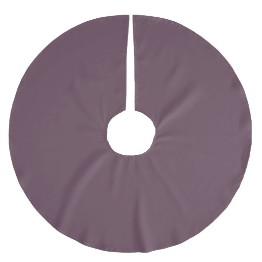 Minimalistische Aubergine lila solide schlicht ele Polyester Weihnachtsbaumdecke (Vorderseite)