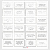 Minimalistische Aufkleber für die Einladung von Ho (Blatt)