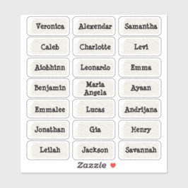 Minimalistische Aufkleber mit Vintagem Stil