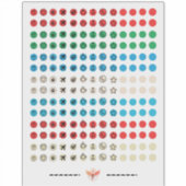 minimalistische Aufkleberbögen Aufkleber (Vorderseite)