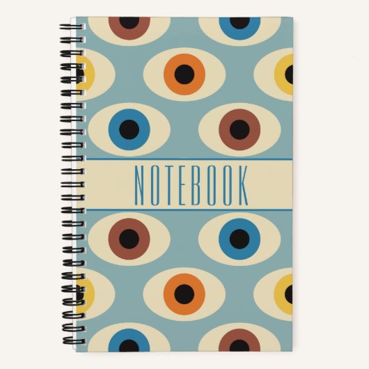 Minimalistische Augen des Mitteljahrhunderts Notizblock (Vorderseite)