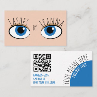 Minimalistische Augen und Wimpern Wimpern-Technik  Visitenkarte