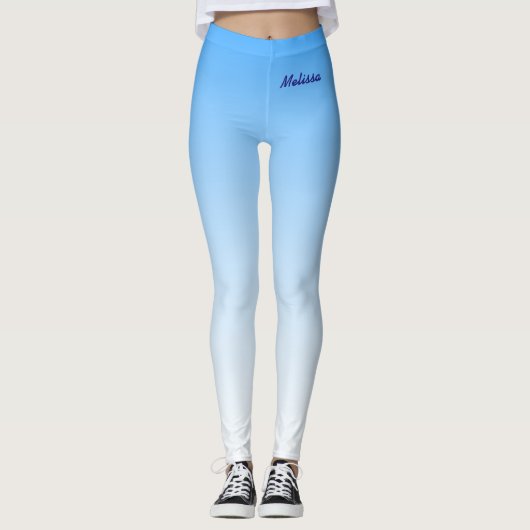 Minimalistische Ausrichtung mit Ihrem Namen auf Sk Leggings (Vorderseite)