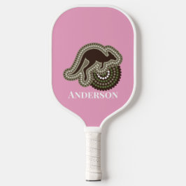 Minimalistische australische Aborigine Kangaroo Mo Pickleball Schläger