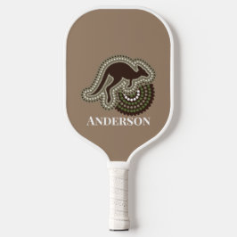 Minimalistische australische Aborigine Kangaroo Mo Pickleball Schläger