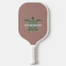 Minimalistische australische Aborigine Sea Turtle  Pickleball Schläger