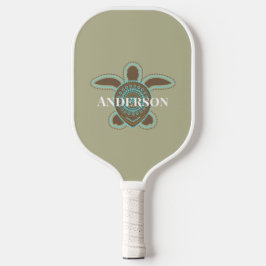 Minimalistische australische Aborigine Sea Turtle  Pickleball Schläger