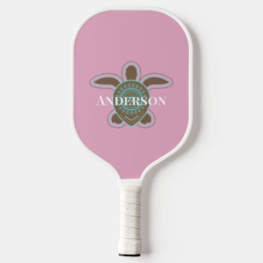 Minimalistische australische Aborigine Sea Turtle Pickleball Schläger