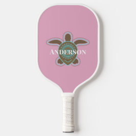 Minimalistische australische Aborigine Sea Turtle  Pickleball Schläger