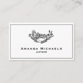 Minimalistische Author Book Writer Business Card Visitenkarte (Vorderseite)