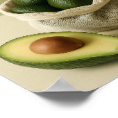 Minimalistische Avocado-Küchenwandkunstposter Poster (Ecke)
