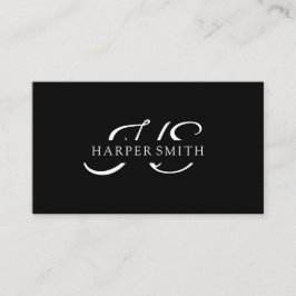 Minimalistische B&W Business Card Elegant Beruflic Visitenkarte