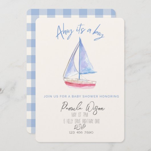 Minimalistische Baby-Baby-Dusche Einladung (Vorne/Hinten)