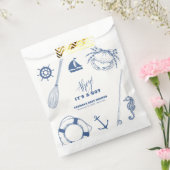 Minimalistische Baby-Dusche für Fischerboote Geschenktütchen (Versiegelt)