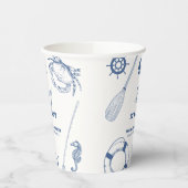 Minimalistische Baby-Dusche für Fischerboote Pappbecher (Links)