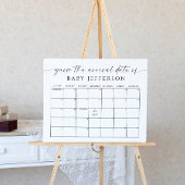 Minimalistische Baby-Dusche Ratschlag Fälligkeitsd Poster