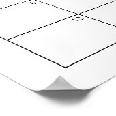 Minimalistische Baby Dusche Ratschlag Fälligkeitsd Poster (Ecke)