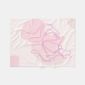 Minimalistische Baby Feet Line Art mit Schmetterli Fleecedecke (Vorderseite (Horizontal))