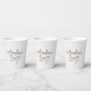 Minimalistische Baby-Party im Café-Stil mit Schlei Pappbecher