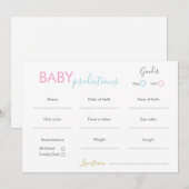Minimalistische Baby Predictions-Karte Einladung (Vorne/Hinten)