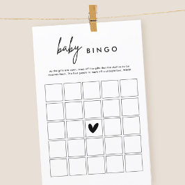 Minimalistische Baby Shooter Baby Bingo Game Card