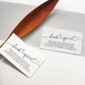 Minimalistische Babybuchanfrage Begleitkarte