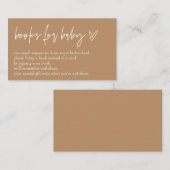 Minimalistische Babybücher für Babys Begleitkarte (Vorne/Hinten)