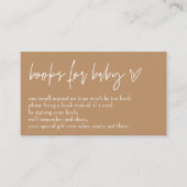 Minimalistische Babybücher für Babys Begleitkarte (Vorderseite)