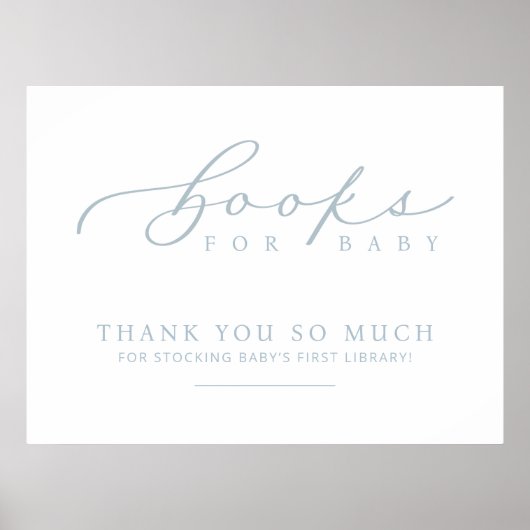 Minimalistische Babyduschbücher für Babystation Poster (Vorne)