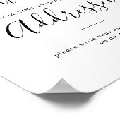 Minimalistische Babydusche-Adresse und Umschlag-Ze Poster (Ecke)