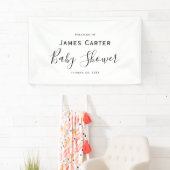 Minimalistische Babydusche - Begrüßungskarte Banner (Insitu)