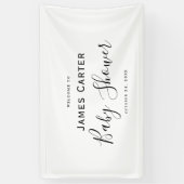 Minimalistische Babydusche - Begrüßungskarte Banner (Vertikal)