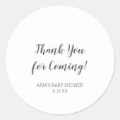 Minimalistische Babydusche bevorzugt klassische Ro Runder Aufkleber (Vorderseite)