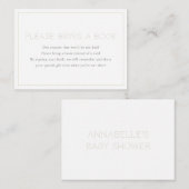 Minimalistische Babydusche Bitte eine Reservekarte Begleitkarte (Vorne/Hinten)